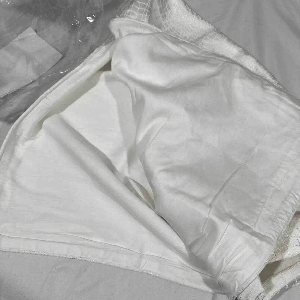 NIB $465 [ King Duvet Cover ] Hotel Collection Diamond‎ Lattice Fresh White